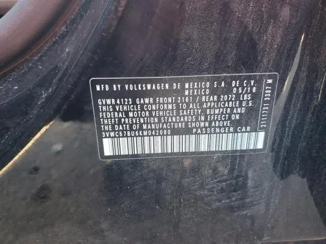 2019 VOLKSWAGEN JETTA S  