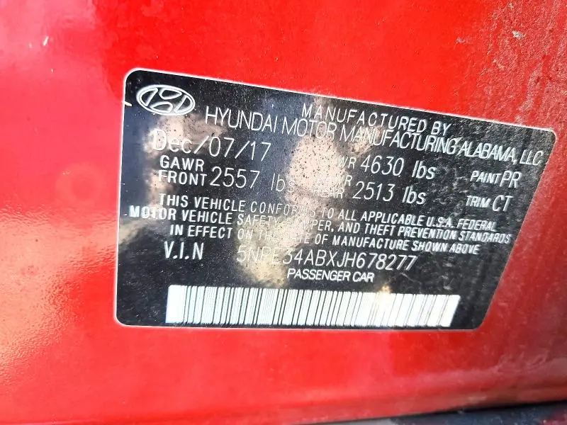 2018 HYUNDAI SONATA SPORT  