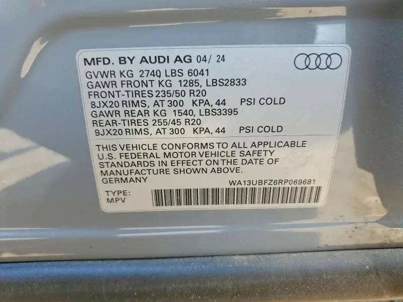 2024 AUDI Q4 E-TRON SPORTBACK PREMIUM PLUS  