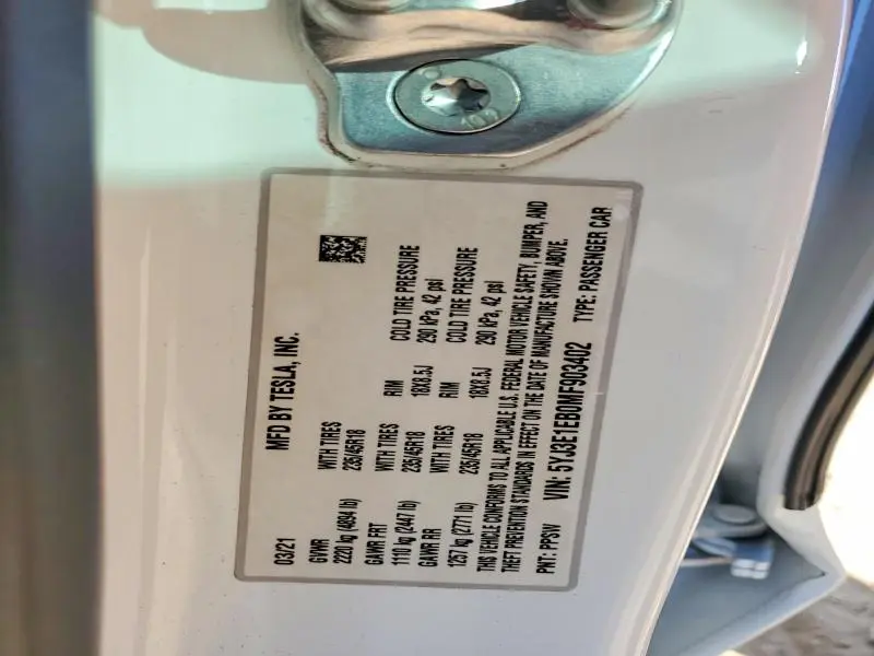 2021 TESLA MODEL 3   