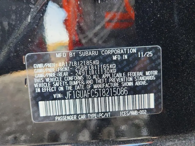 2026 SUBARU IMPREZA SPORT  