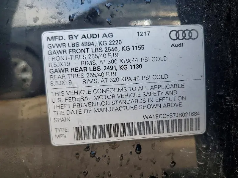 2018 AUDI Q3 PREMIUM  
