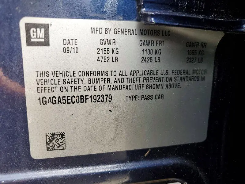 2011 BUICK LACROSSE CX  