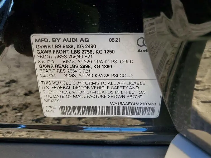 2021 AUDI Q5 SPORTBACK PREMIUM PLUS  