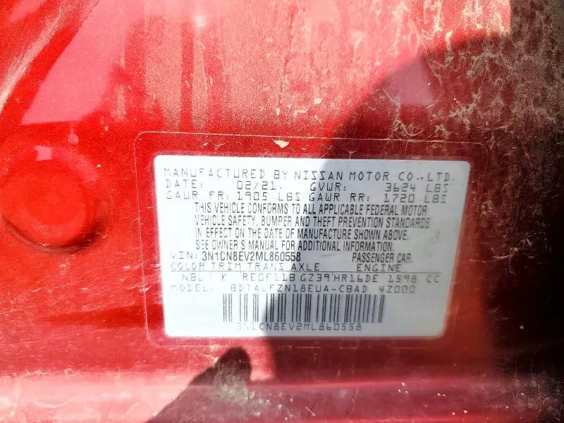 2021 NISSAN VERSA SV  