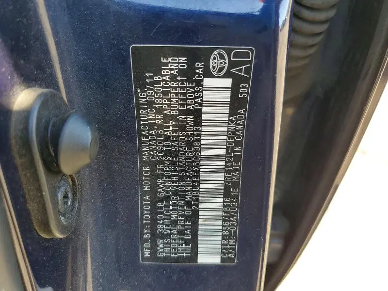 2011 TOYOTA COROLLA LE  