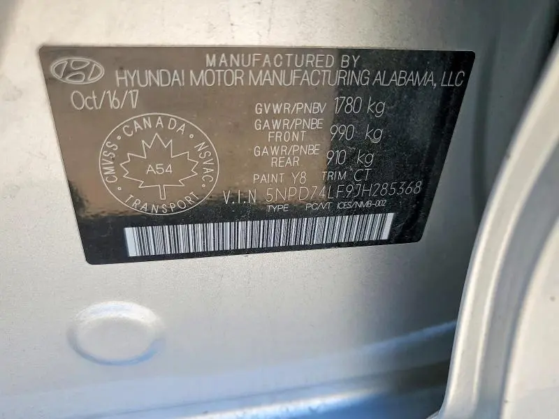 2018 HYUNDAI ELANTRA SE  