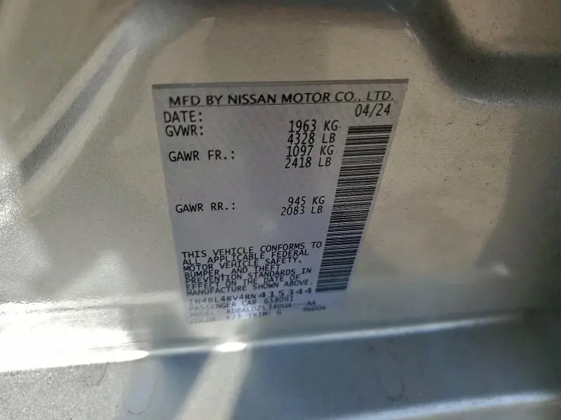 2024 NISSAN ALTIMA S  