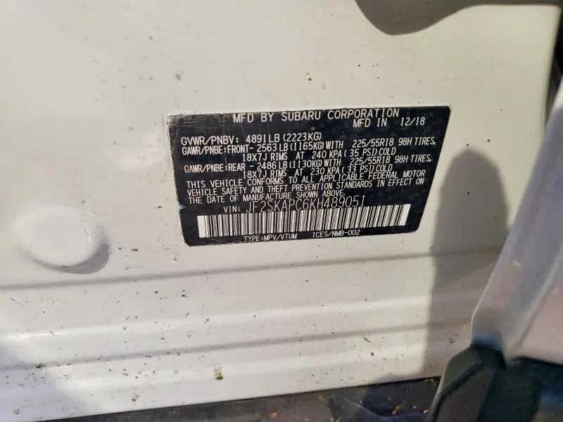 2019 SUBARU FORESTER SPORT  