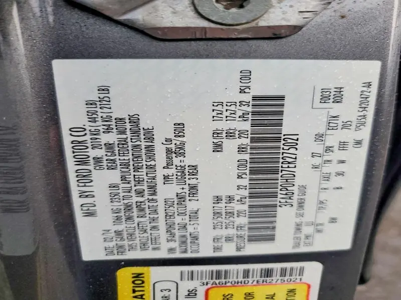 2014 FORD FUSION SE  
