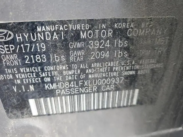 2020 HYUNDAI ELANTRA SEL  