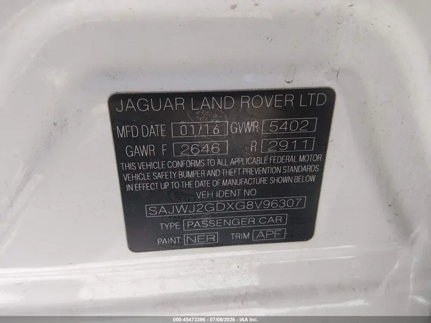 2016 JAGUAR XJ XJL PORTFOLIO