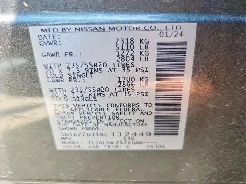 2024 NISSAN MURANO PLATINUM  