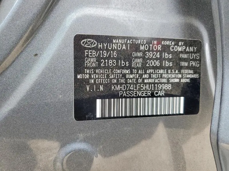 2017 HYUNDAI ELANTRA SE  