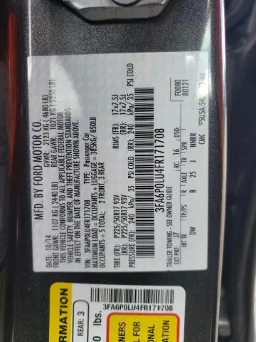 2015 FORD FUSION SE HYBRID  