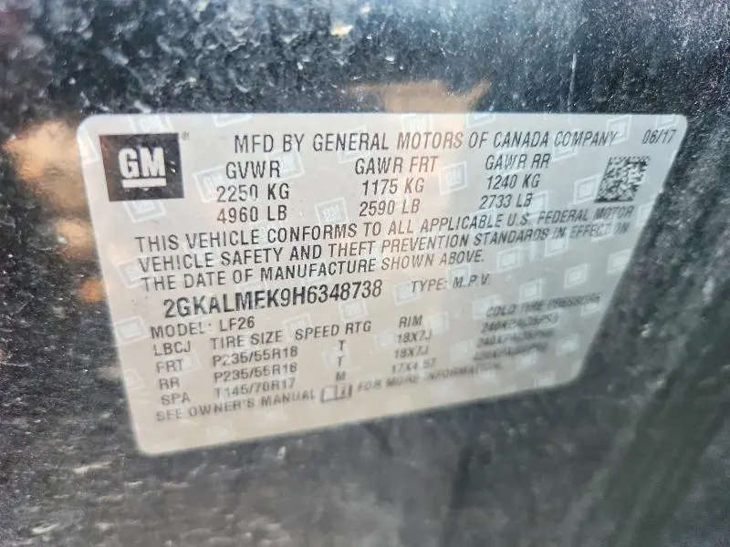 2017 GMC TERRAIN SLE  