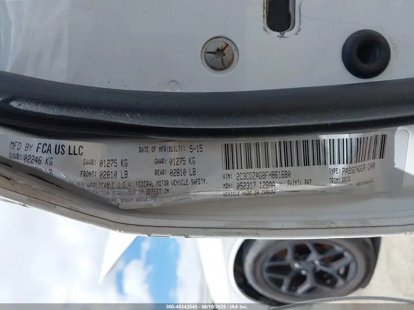 2015 DODGE CHALLENGER SXT