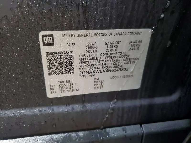 2022 CHEVROLET EQUINOX RS  