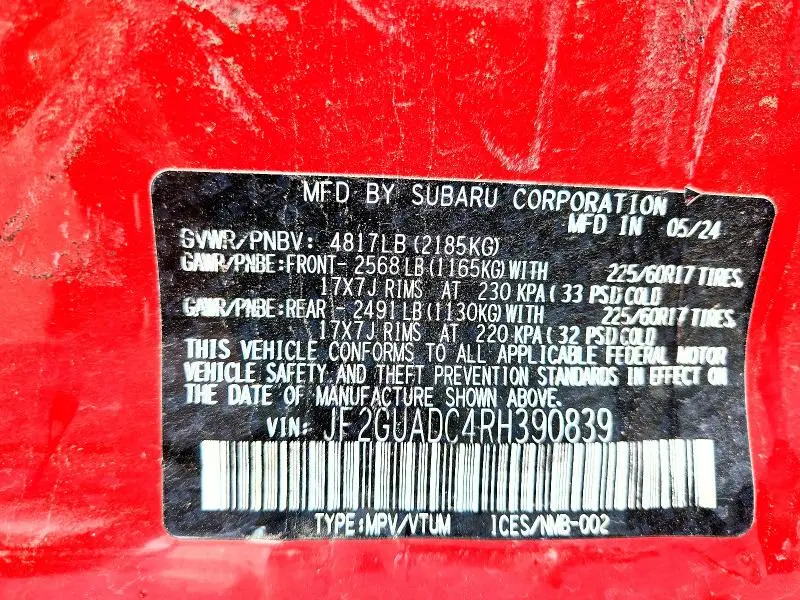 2024 SUBARU CROSSTREK PREMIUM  