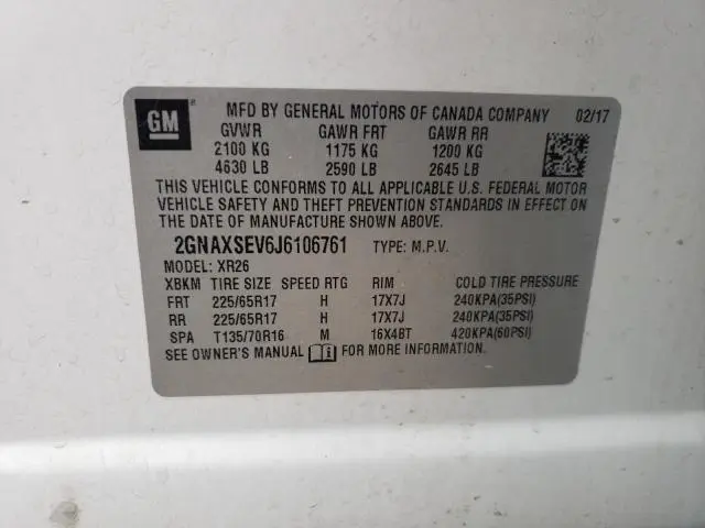 2018 CHEVROLET EQUINOX LT  