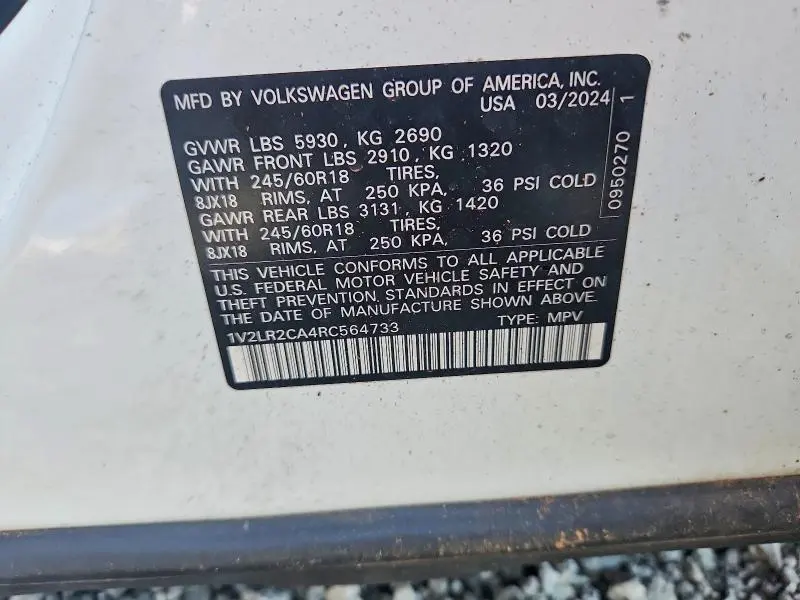 2024 VOLKSWAGEN ATLAS SE  