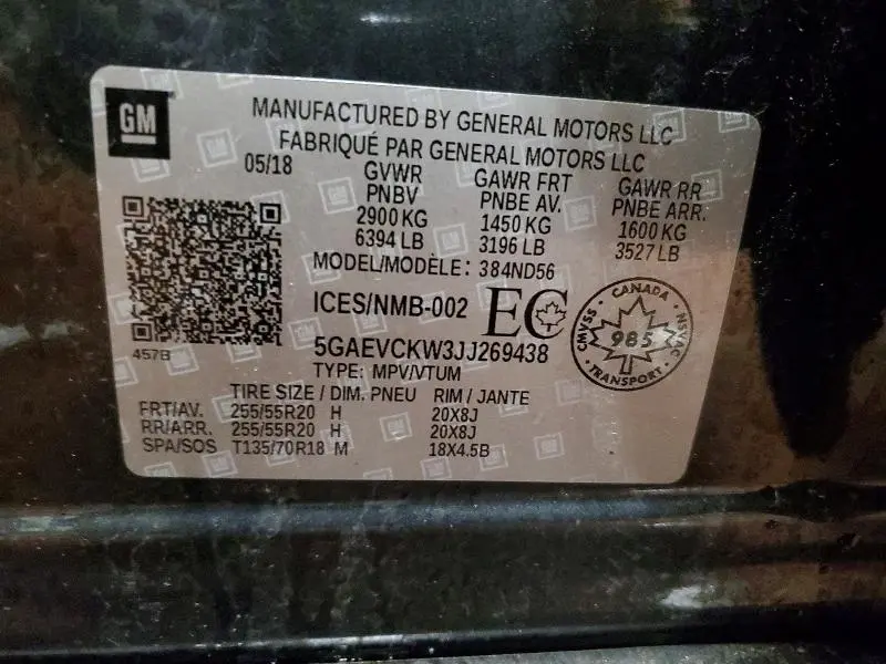 2018 BUICK ENCLAVE AVENIR  