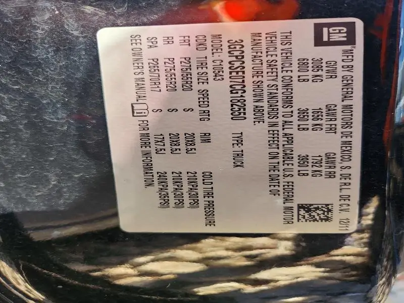 2012 CHEVROLET SILVERADO C1500 LT  