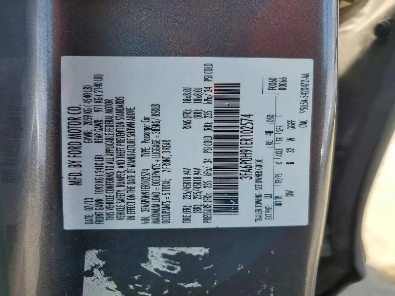 2014 FORD FUSION SE  