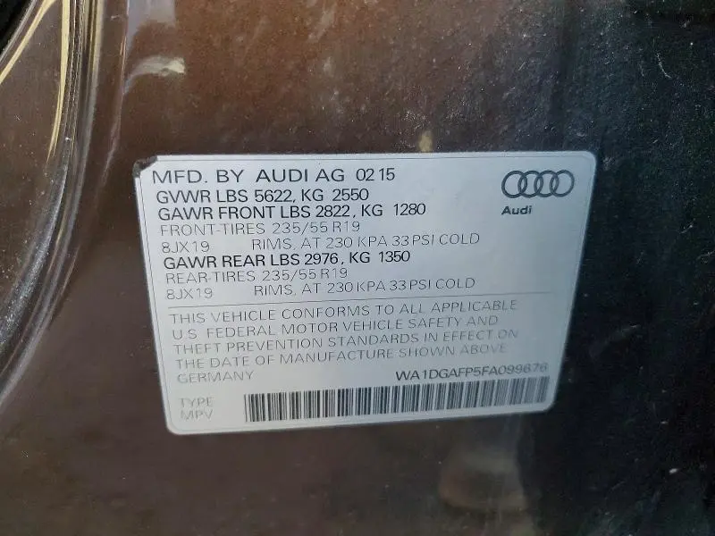 2015 AUDI Q5 PREMIUM PLUS  