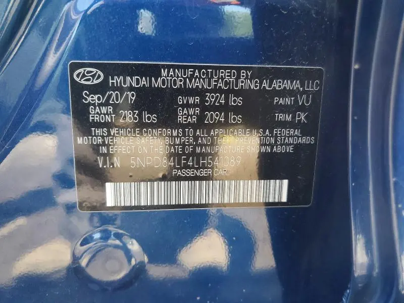 2020 HYUNDAI ELANTRA VALUE EDITION  