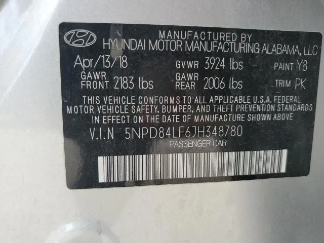 2018 HYUNDAI ELANTRA SEL  