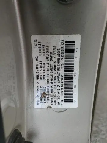 2015 HONDA ACCORD LX  