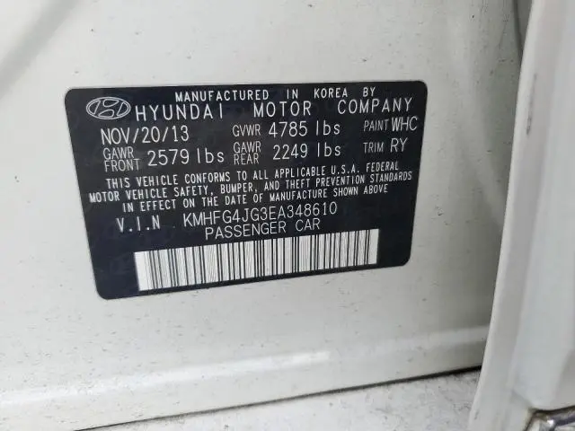 2014 HYUNDAI AZERA   