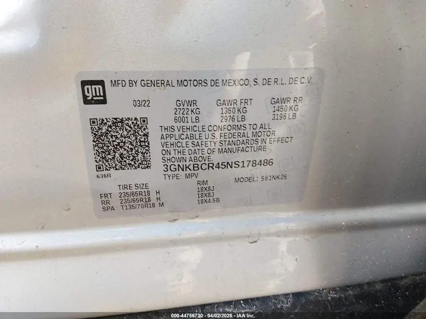 2022 CHEVROLET BLAZER FWD 2LT