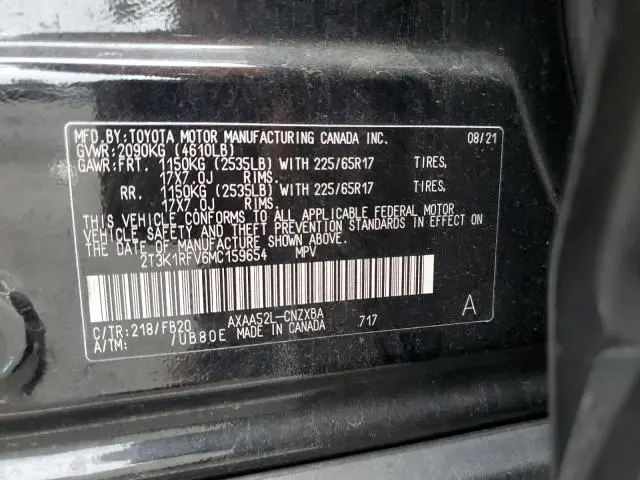 2021 TOYOTA RAV4 LE