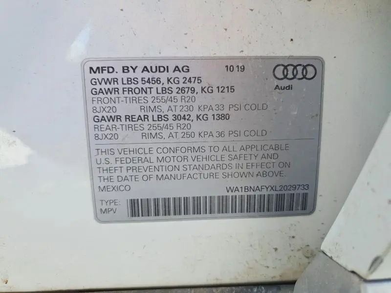 2020 AUDI Q5 PREMIUM PLUS  