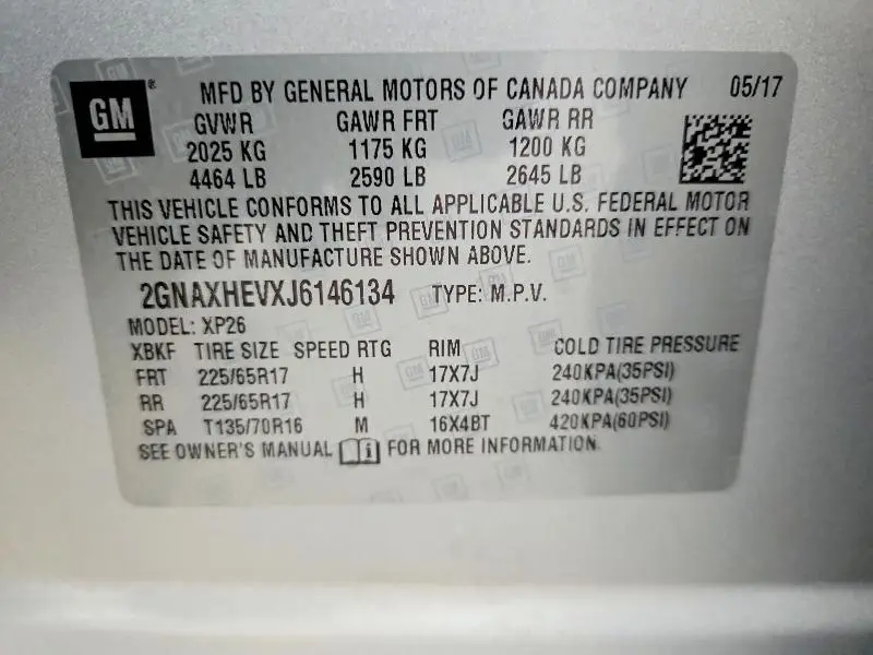 2018 CHEVROLET EQUINOX LS  