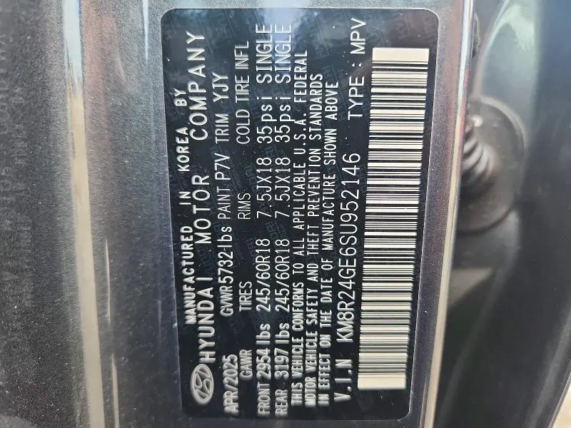 2025 HYUNDAI PALISADE SEL  