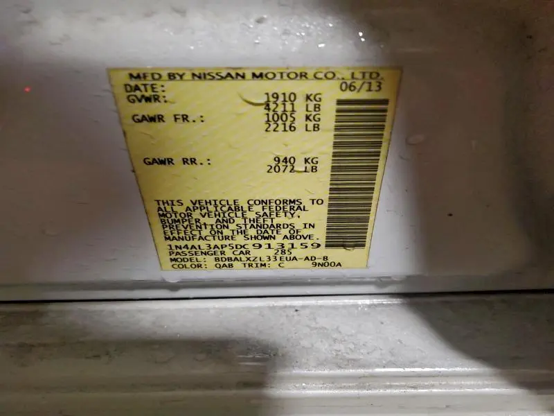 2013 NISSAN ALTIMA 2.5  