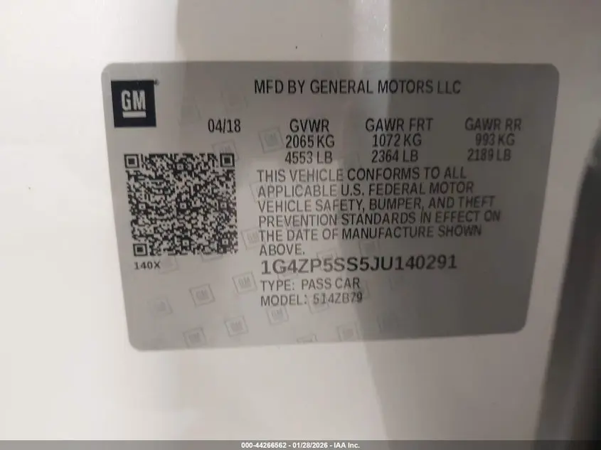 2018 BUICK LACROSSE ESSENCE