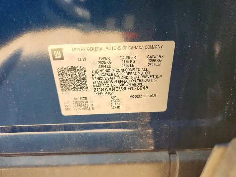 2020 CHEVROLET EQUINOX PREMIER  