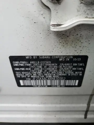 2024 SUBARU FORESTER   