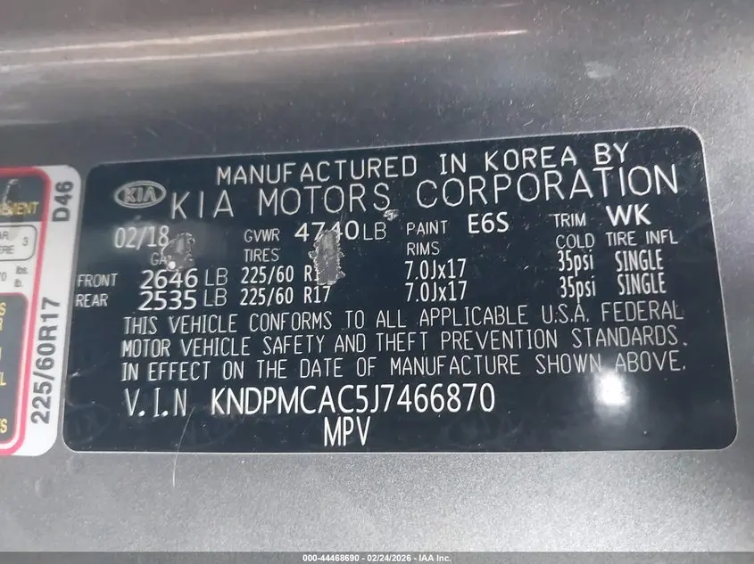 2018 KIA SPORTAGE LX