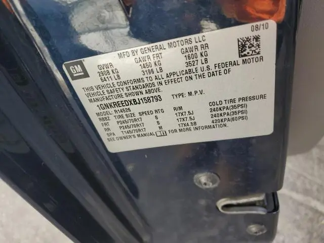 2011 CHEVROLET TRAVERSE LS  