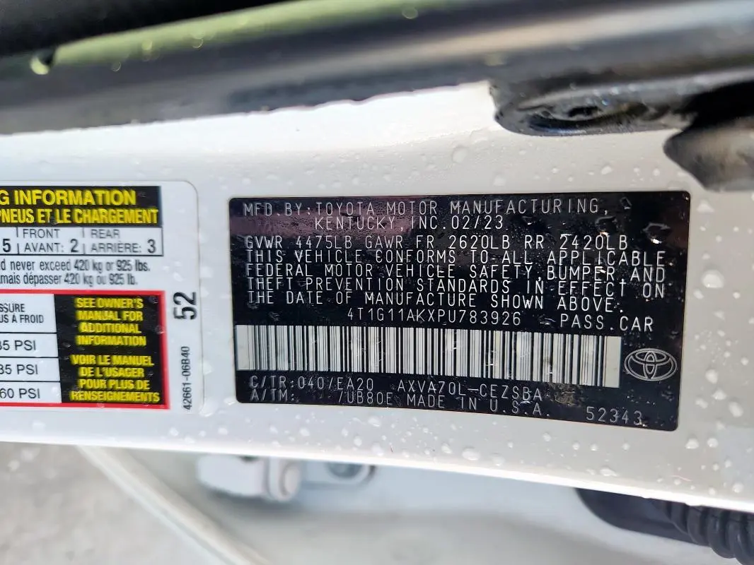 2023 TOYOTA CAMRY SE NIGHT SHADE  