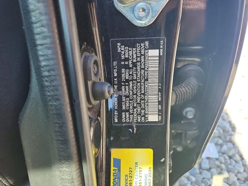 2018 HONDA CIVIC EX  