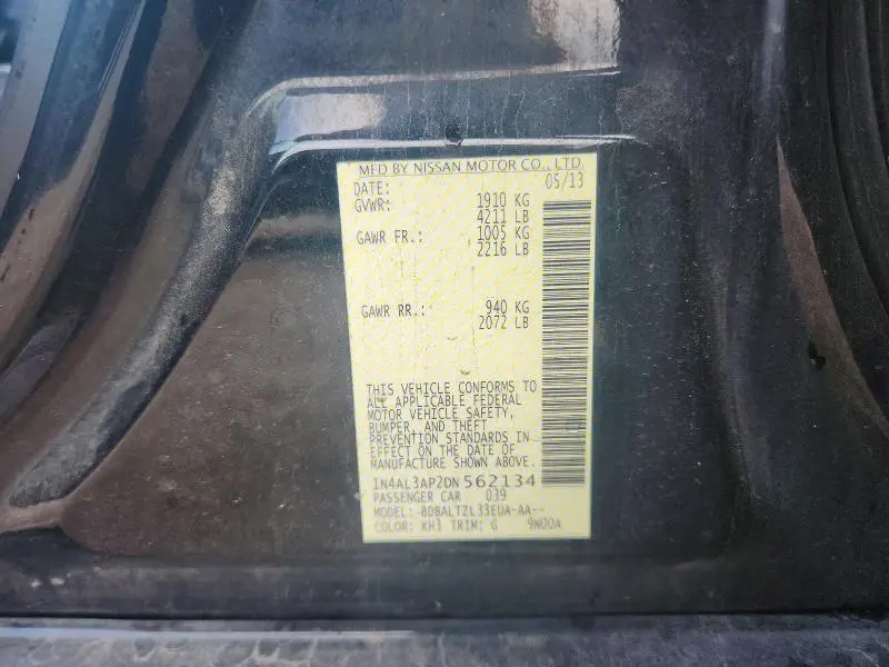 2013 NISSAN ALTIMA 2.5  