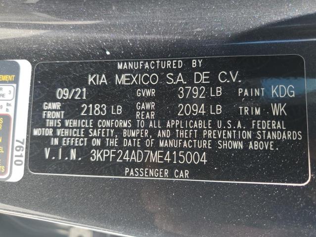 2021 KIA FORTE FE