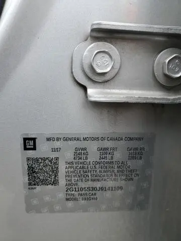 2018 CHEVROLET IMPALA LT  