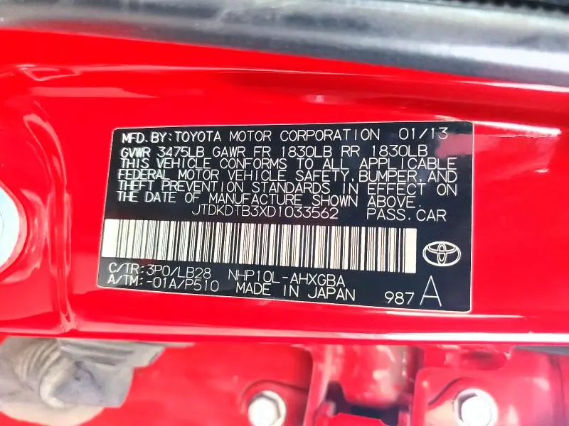 2013 TOYOTA PRIUS C FOUR  